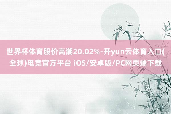 世界杯体育股价高潮20.02%-开yun云体育入口(全球)电竞官方平台 iOS/安卓版/PC网页端下载