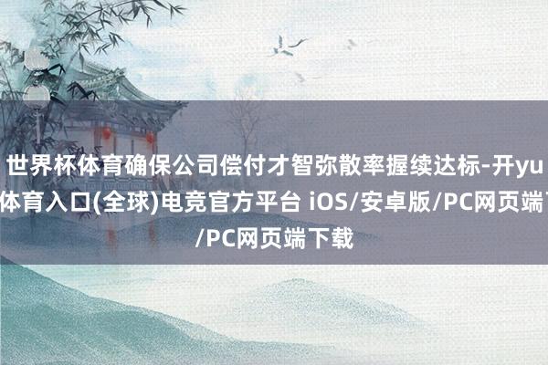 世界杯体育确保公司偿付才智弥散率握续达标-开yun云体育入口(全球)电竞官方平台 iOS/安卓版/PC网页端下载